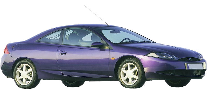 Afbeelding van 54FRKZ, blauwe Ford Cougar 2.5 coup&eacute;