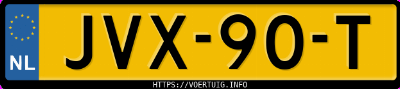 Kenteken afbeelding van JVX90T, groene Genesis GV60 Sport Plus