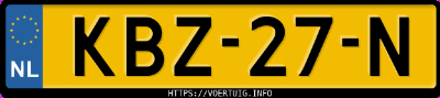 Kenteken afbeelding van KBZ27N, grijze Genesis GV60 Sport Plus