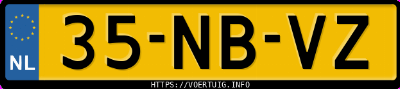 Kenteken afbeelding van 35NBVZ, grijze Honda Accord Sedan