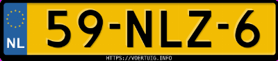 Kenteken afbeelding van 59NLZ6, zwarte Honda CR-Z