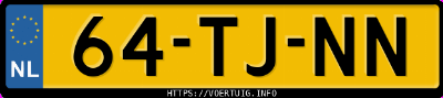 Kenteken afbeelding van 64TJNN, zwarte Honda Civic 5dr 1.4i