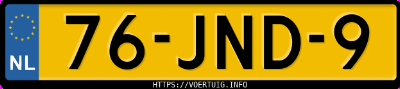 Kenteken afbeelding van 76JND9, rode Honda Jazz 1.4i