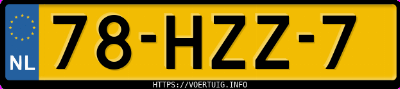 Kenteken afbeelding van 78HZZ7, grijze Honda CR-V