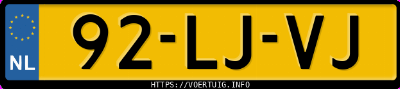 Kenteken afbeelding van 92LJVJ, grijze Honda Accord Sedan