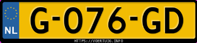 Kenteken afbeelding van G076GD, grijze Honda Civic 5dr 1.4i