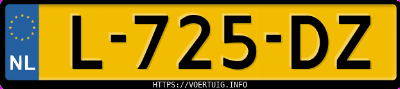 Kenteken afbeelding van L725DZ, zwarte Honda CR-Z