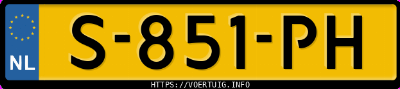 Kenteken afbeelding van S851PH, rode Honda Civic 5dr 2.0i Typer