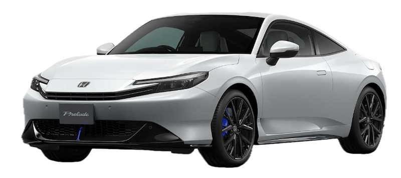 Afbeelding van JVK11J, witte Honda Prelude coup&eacute;