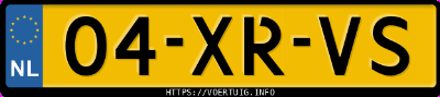 Kenteken afbeelding van 04XRVS, blauwe Hyundai ATOS-PRIME