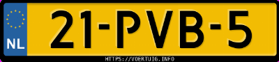 Kenteken afbeelding van 21PVB5, zwarte Hyundai IX35