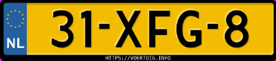 Kenteken afbeelding van 31XFG8, zwarte Hyundai IX35 1.6 Gdi