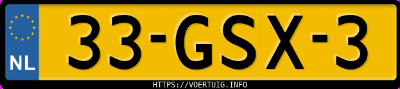 Kenteken afbeelding van 33GSX3, grijze Hyundai I 10