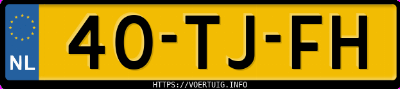 Kenteken afbeelding van 40TJFH, rode Hyundai ATOS-PRIME