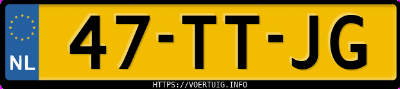 Kenteken afbeelding van 47TTJG, zwarte Hyundai Tucson