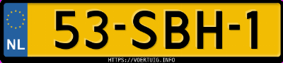Kenteken afbeelding van 53SBH1, grijze Hyundai I40 1.6 Gdi