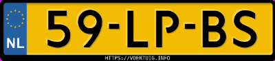 Kenteken afbeelding van 59LPBS, blauwe Hyundai Atos