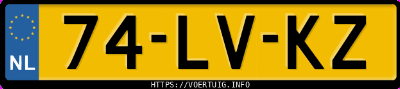 Kenteken afbeelding van 74LVKZ, blauwe Hyundai Getz