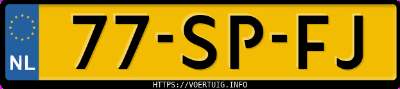 Kenteken afbeelding van 77SPFJ, grijze Hyundai ATOS-PRIME