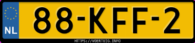 Kenteken afbeelding van 88KFF2, witte Hyundai H200