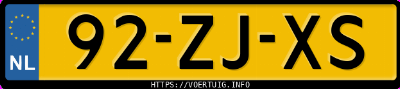 Kenteken afbeelding van 92ZJXS, grijze Hyundai I 10