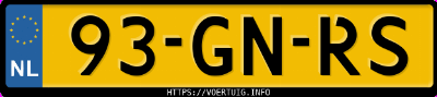 Kenteken afbeelding van 93GNRS, rode Hyundai ATOS-PRIME