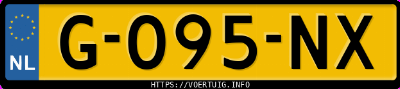 Kenteken afbeelding van G095NX, grijze Hyundai Ioniq