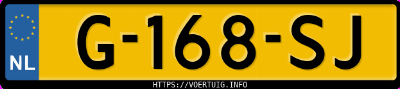 Kenteken afbeelding van G168SJ, witte Hyundai Kona 64 Kwh