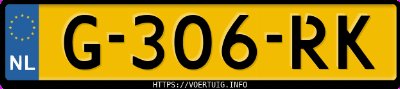 Kenteken afbeelding van G306RK, zwarte Hyundai I20 1.0 Tgdi