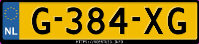 Kenteken afbeelding van G384XG, witte Hyundai Ioniq