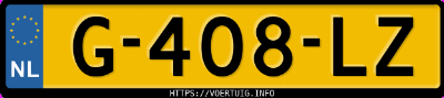 Kenteken afbeelding van G408LZ, witte Hyundai Kona 64 Kwh