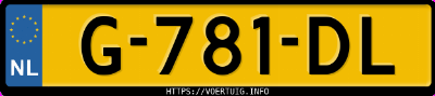 Kenteken afbeelding van G781DL, grijze Hyundai Kona 64 Kwh