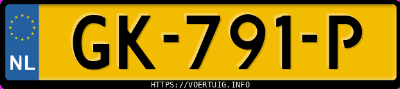 Kenteken afbeelding van GK791P, grijze Hyundai I20