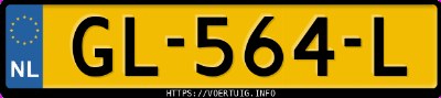 Kenteken afbeelding van GL564L, grijze Hyundai I20