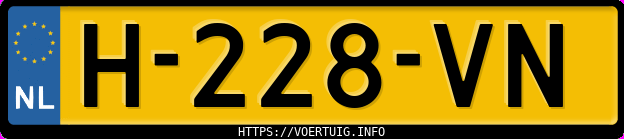 Kenteken afbeelding van H228VN, rode Hyundai Kona 64 Kwh