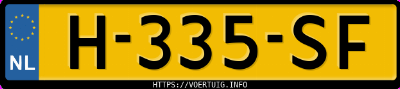 Kenteken afbeelding van H335SF, witte Hyundai IX35 2.0