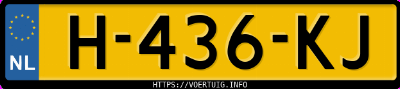 Kenteken afbeelding van H436KJ, grijze Hyundai Kona 64 Kwh