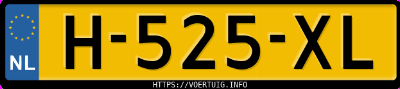 Kenteken afbeelding van H525XL, grijze Hyundai Kona 1.0 T-Gdi