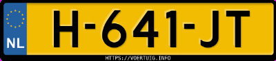 Kenteken afbeelding van H641JT, rode Hyundai Kona 64 Kwh