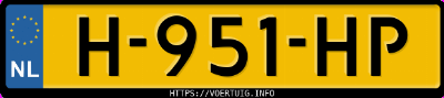 Kenteken afbeelding van H951HP, grijze Hyundai Kona 64 Kwh