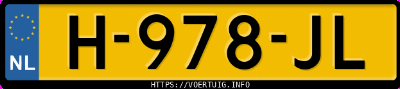 Kenteken afbeelding van H978JL, bruine Hyundai I 30