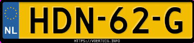 Kenteken afbeelding van HDN62G, groene Hyundai Kona Se 65 Kwh