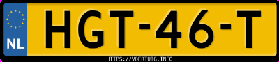 Kenteken afbeelding van HGT46T, zwarte Hyundai Tucson 1.6 Tgdi Phev