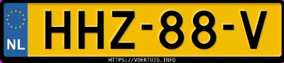 Kenteken afbeelding van HHZ88V, witte Hyundai Kona