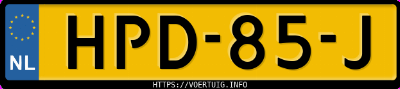Kenteken afbeelding van HPD85J, witte Hyundai Tucson 1.6 Tgdi Hev