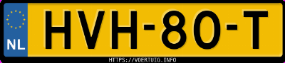 Kenteken afbeelding van HVH80T, groene Hyundai I10