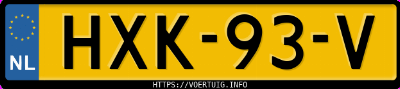 Kenteken afbeelding van HXK93V, blauwe Hyundai Ioniq 5
