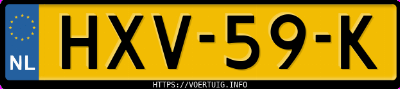 Kenteken afbeelding van HXV59K, blauwe Hyundai Ioniq 5