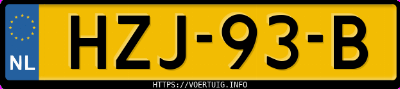 Kenteken afbeelding van HZJ93B, grijze Hyundai Accent