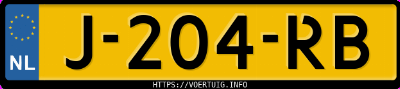 Kenteken afbeelding van J204RB, grijze Hyundai Kona 64 Kwh